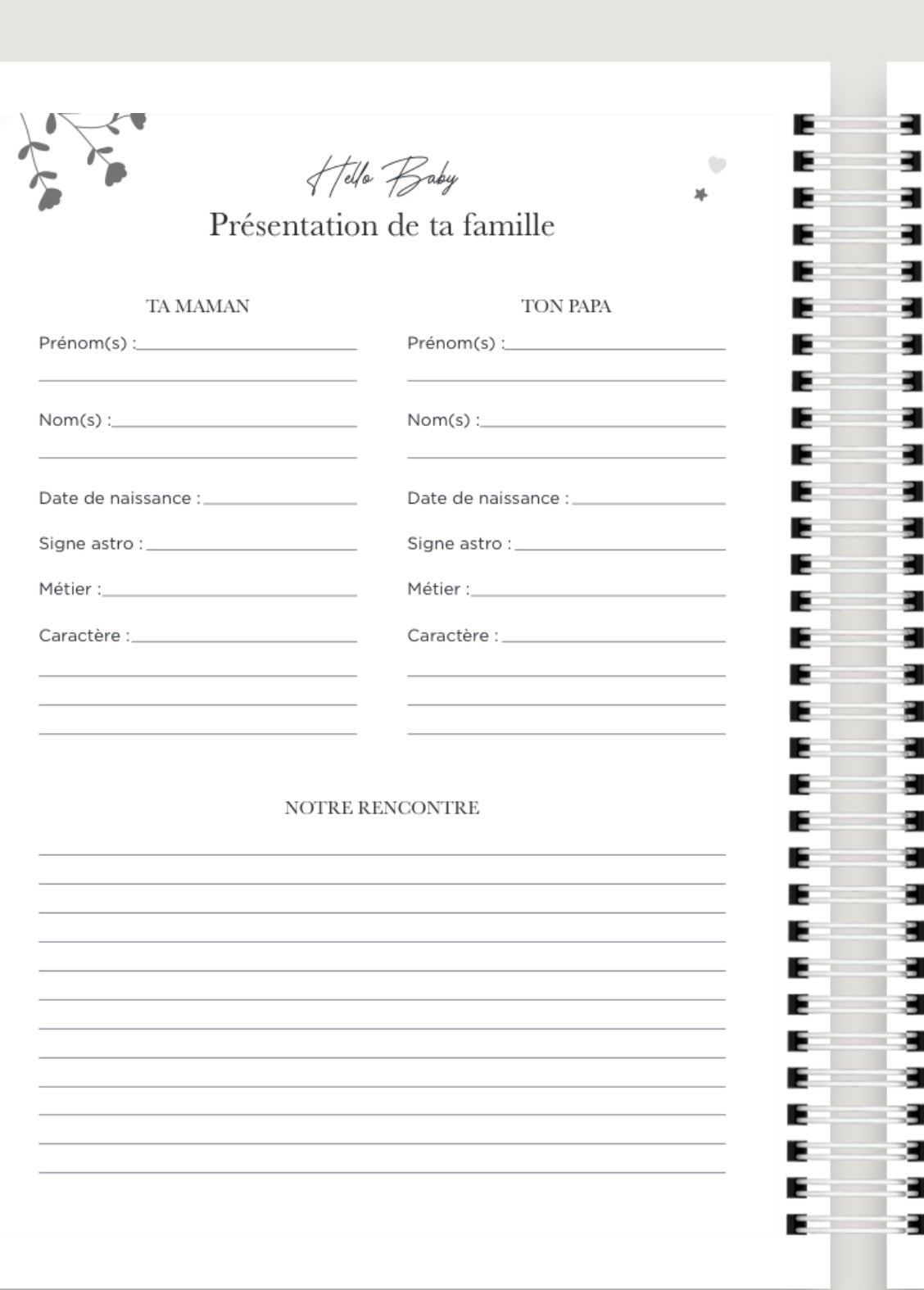 Carnet de grossesse